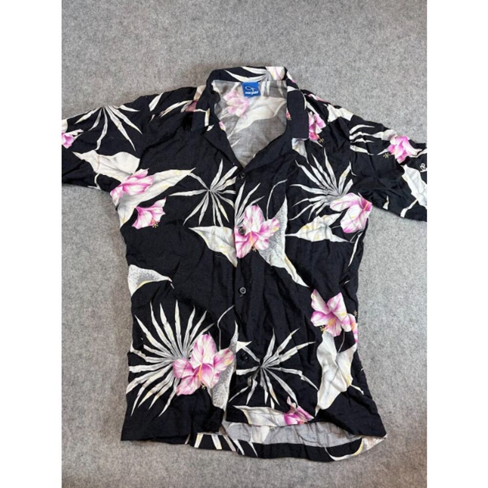 VTG 80s OP Ocean Pacific Hawaiian Shirt Mens M Floral Tropical Rayon Beachwear